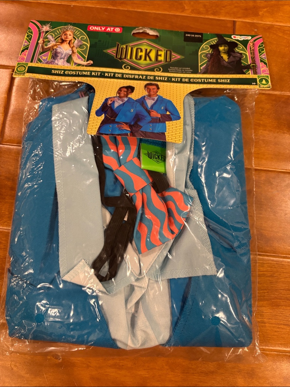 Disguise Wicked Shiz Costume Kit - Blue and Light Blue with Orange Stripe Bow